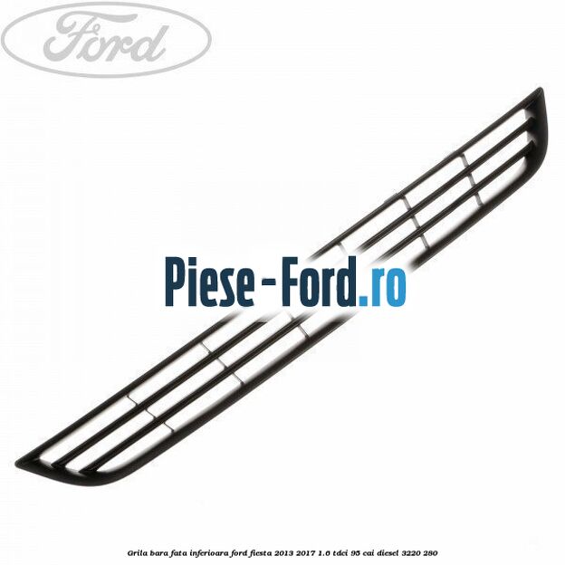 Grila bara fata inferioara Ford Fiesta 2013-2017 1.6 TDCi 95 cai